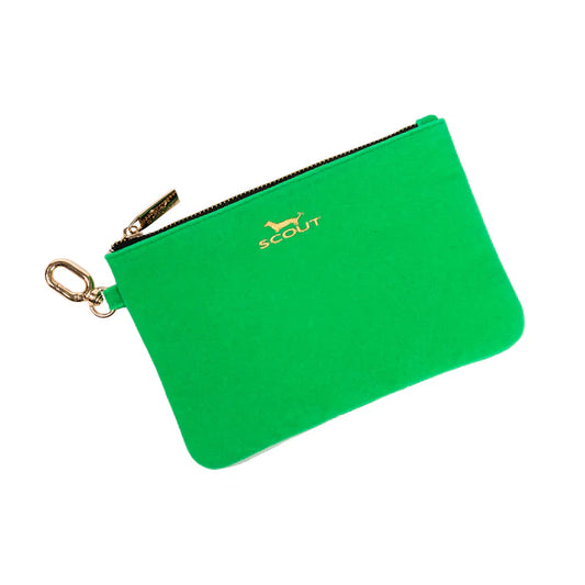 The Carly Pouch Green Velvet