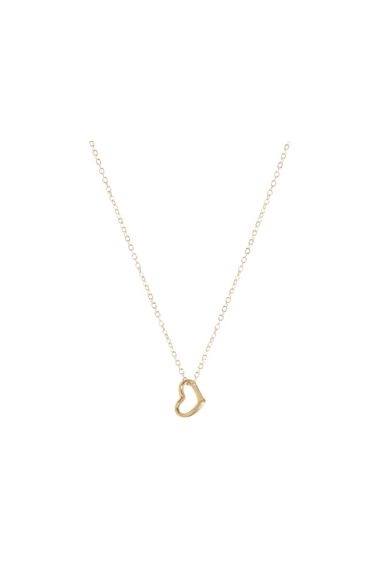 EGIRL 14" NECKLACE GOLD - LOVE SMALL GOLD CHARM