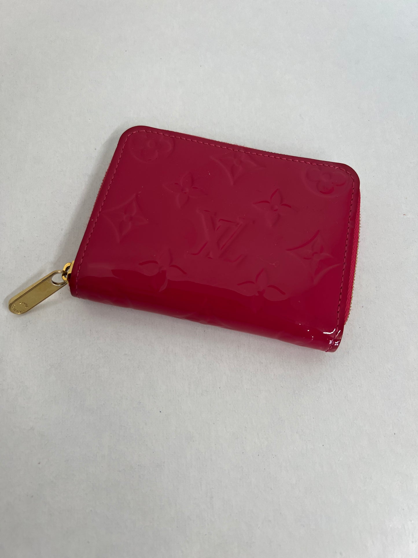 Pre-Loved Louis Vuitton Pink Vernis Zippy Coin Wallet