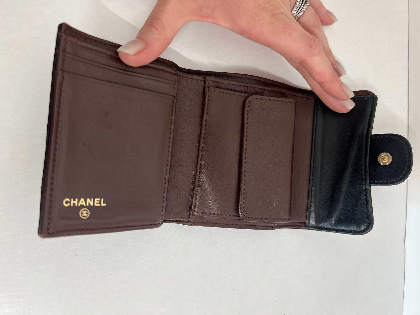 Pre-Loved Chanel Lambskin Compact Wallet