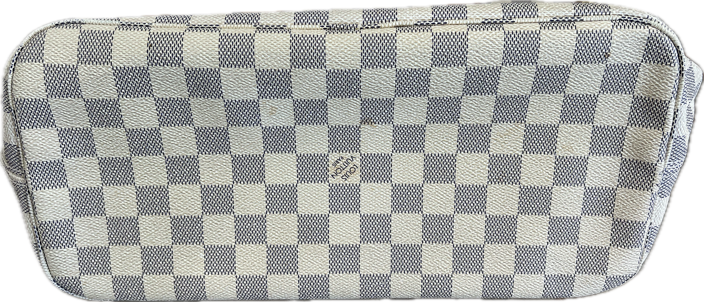 Pre-Loved Louis Vuitton Damier Azur Neverfull MM with Dustbag