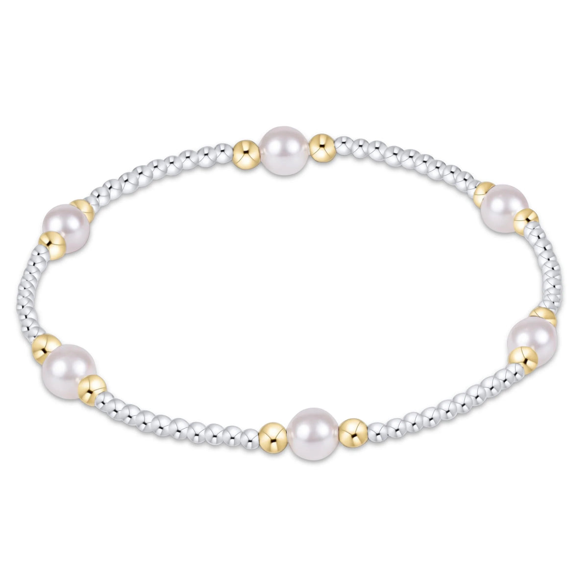 purpose pearl 5mm mixed metal bracelet