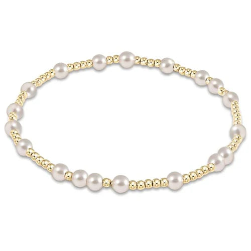 EGIRL HOPE UNWRITTEN 4MM BEAD BRACELET - PEARL
