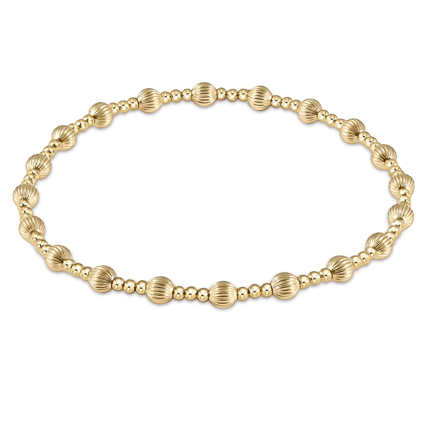 ENEWTON EXTENDS - DIGNITY  SINCERITY PATTERN 4MM BEAD  BRACELET - GOLD