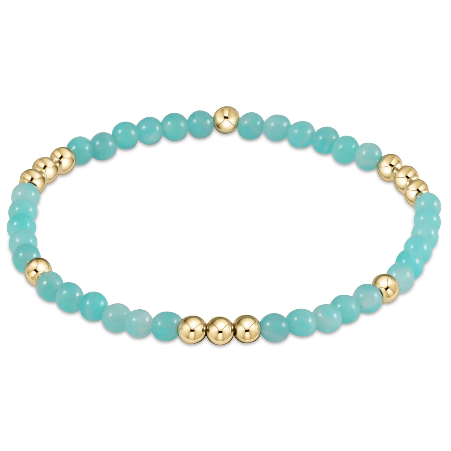 Worthy Pattern 4mm Bead Bracelet Amazonite