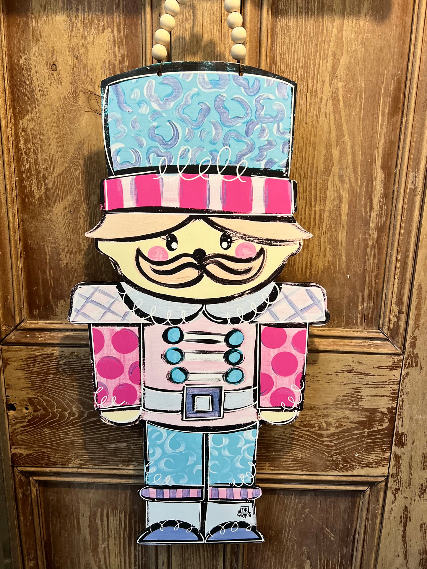 Pink Nutcracker Door Hanger