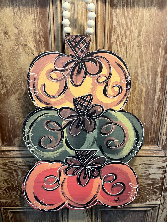 Pumpkin Stack Door Hanger