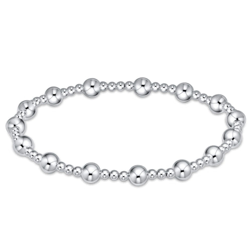 Classic Sincerity Pattern 4mm Bead Bracelet Sterling