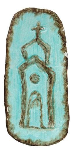 Cast Iron Dish with Church