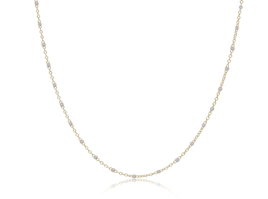 17" Choker Simplicity Chain Gold 2mm Pearl