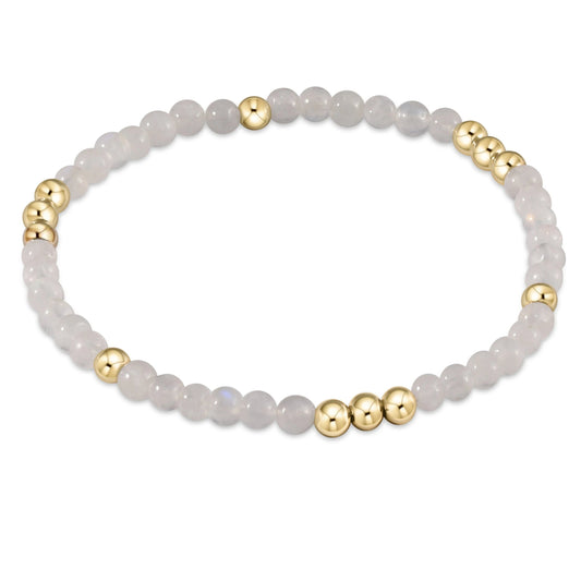 Worthy Pattern 4mm Bead Bracelet Moonstone