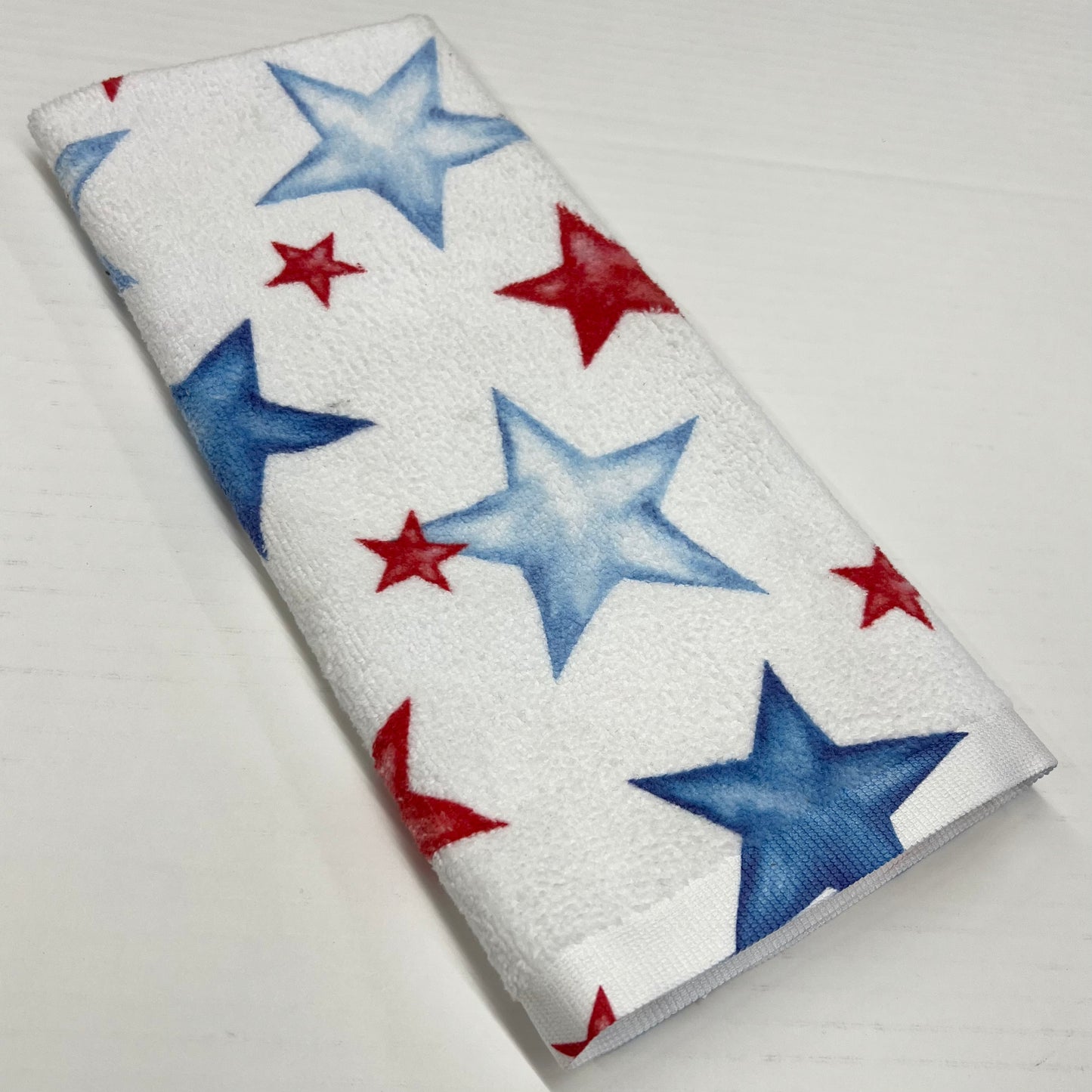 Red White and Blue Starred Dish Towel