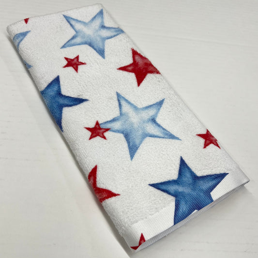 Red White and Blue Starred Dish Towel