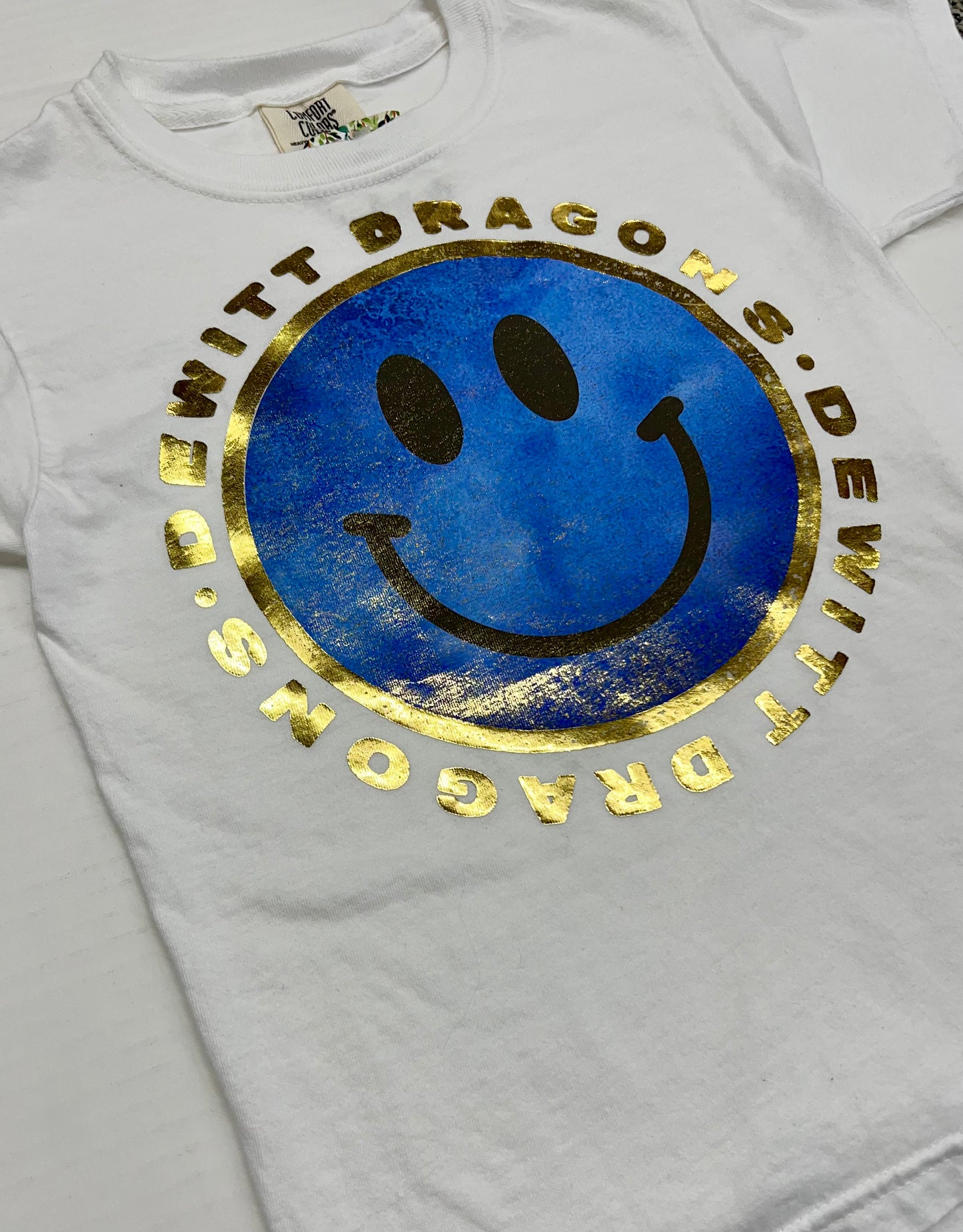 Youth Smiley Dewitt Dragons Tee