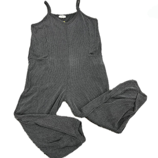 Ribbed Jumpsuit in Charcoal