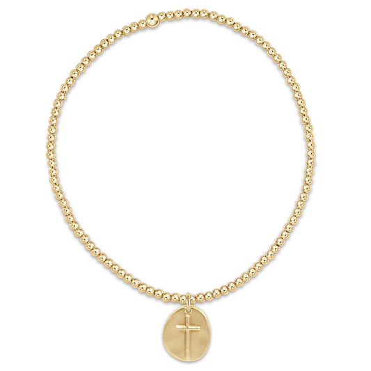 CLASSIC GOLD 2MM BEAD  BRACELET - INSPIRE SMALL GOLD  CHARM
