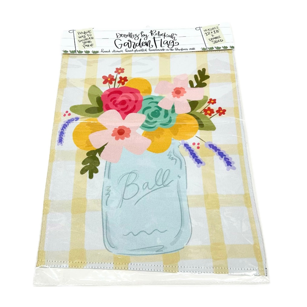 Mason Jar Garden Flag