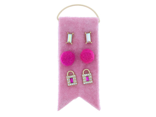 Pom Earring Set of 3