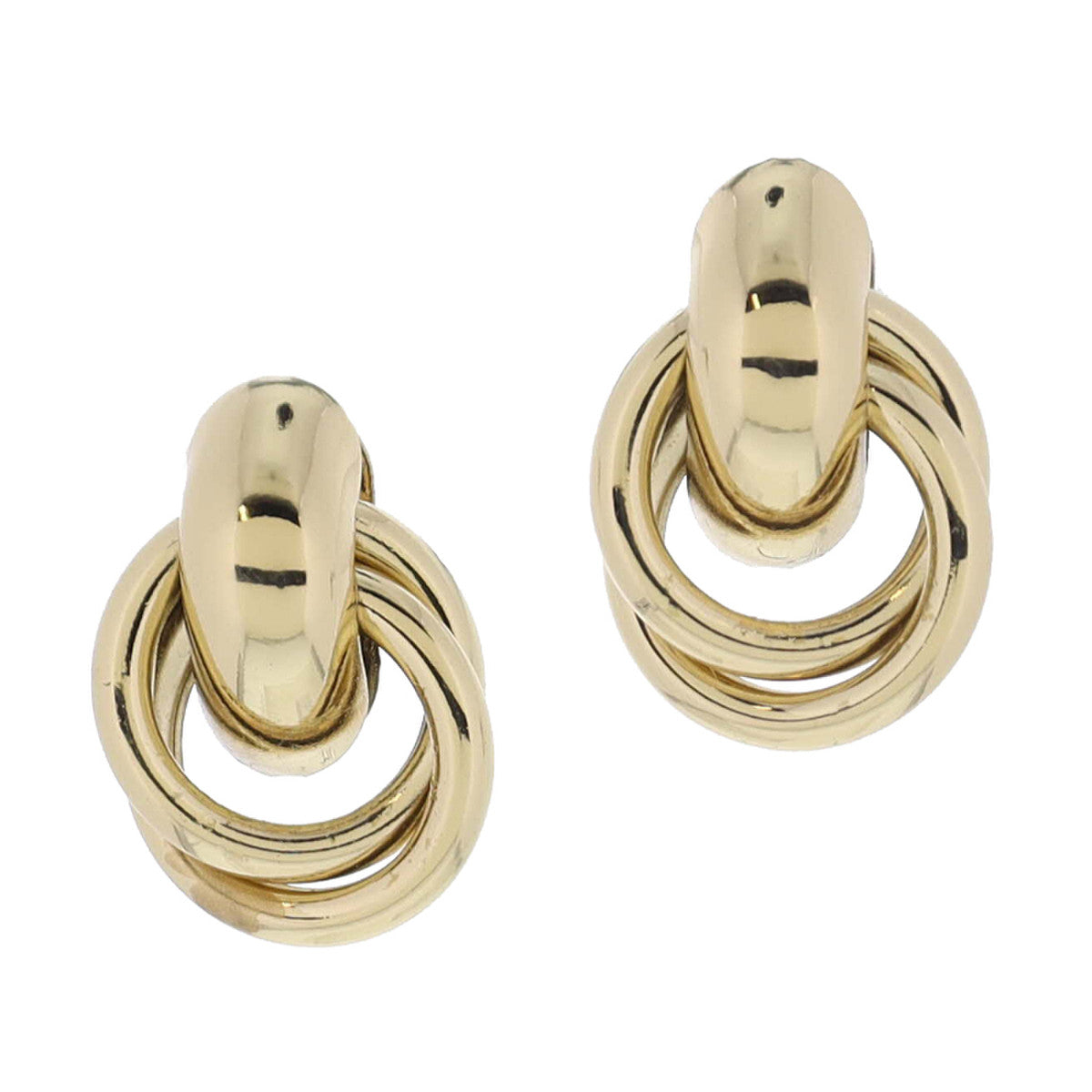 18K Gold Plated Intertwined Knotted Earrings