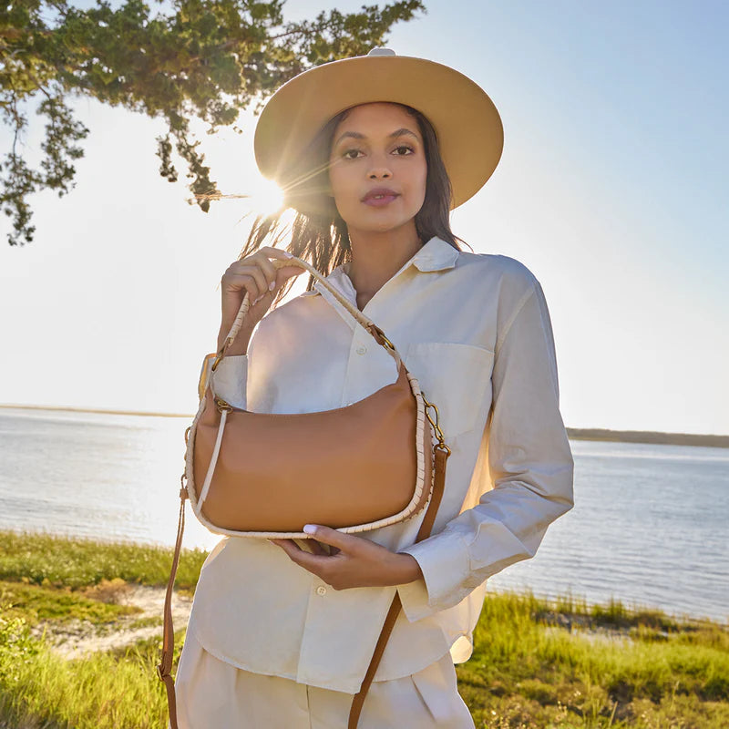 Mia Crescent Hobo in Warm Cashew
