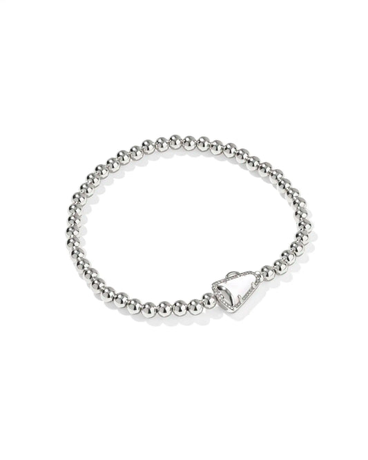 Cheer Stretch Bracelet Silver Mother Of Pearl