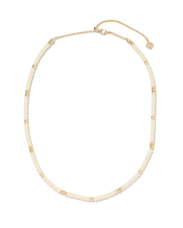 Deliah Strand Necklace Gold Ivory Mother of Pearl