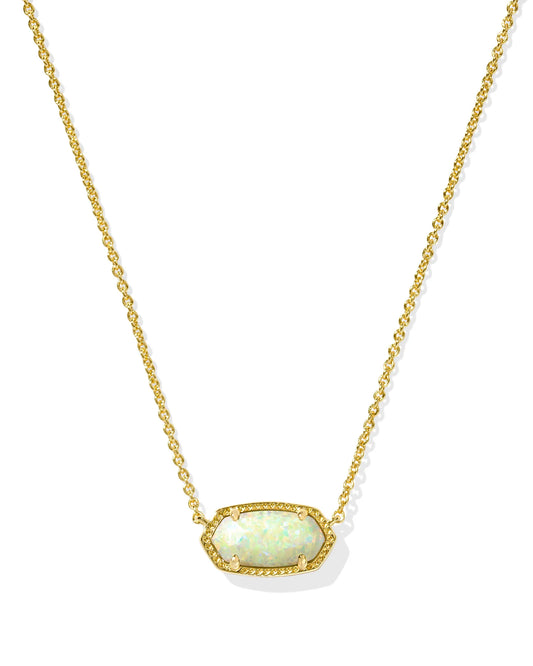 ELISA NECKLACE GOLD LT YELLOW OPAL