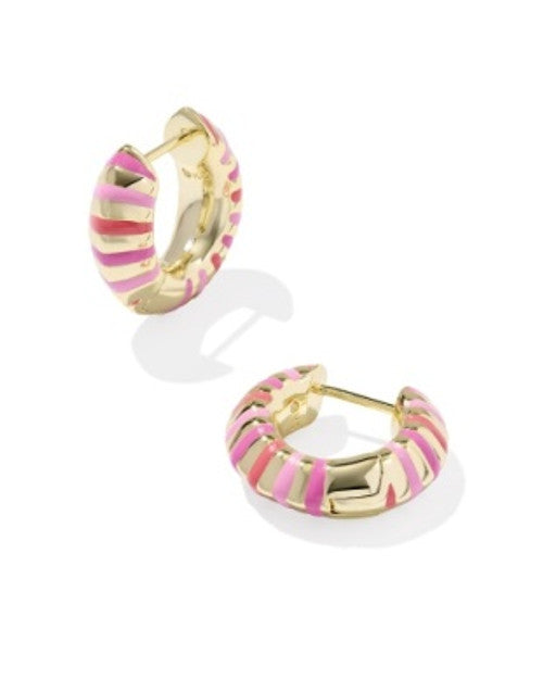 Mikki Enamel Huggie Earrings