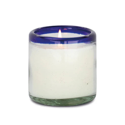 La Playa 9 oz Candle Blue Rim Salted Blue Agave