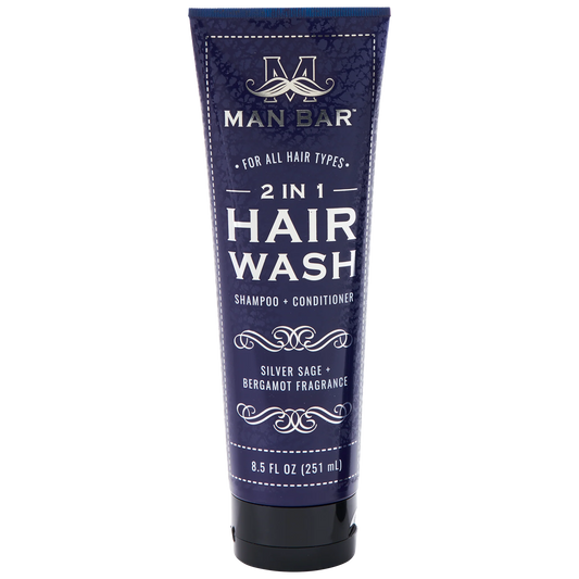 Man Bar 2 in 1 Hair Wash Silver Sage and Bergamot