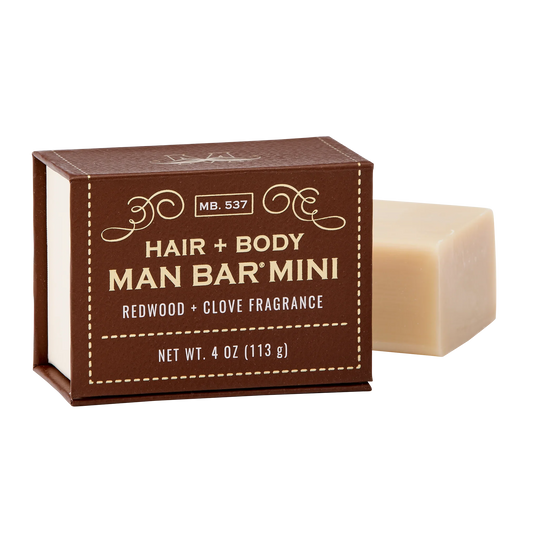 Man Bar Mini Hair and Body Redwood and Clove
