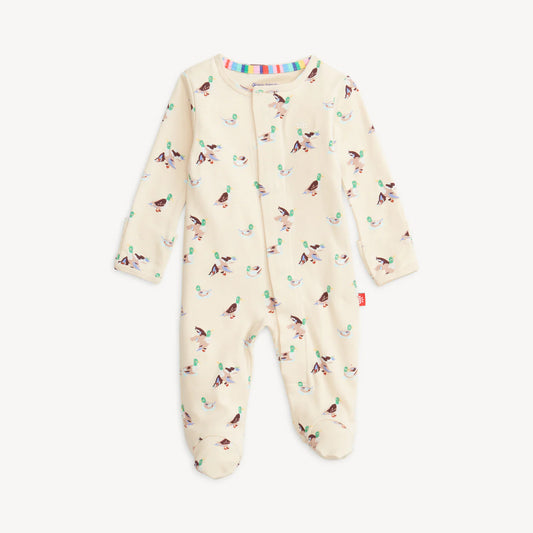 Quack Me Up Magnetic Organic Cotton Footie