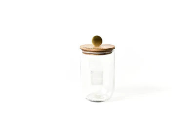 Happy Everything Mini Wooded Lid Glass Jar Small