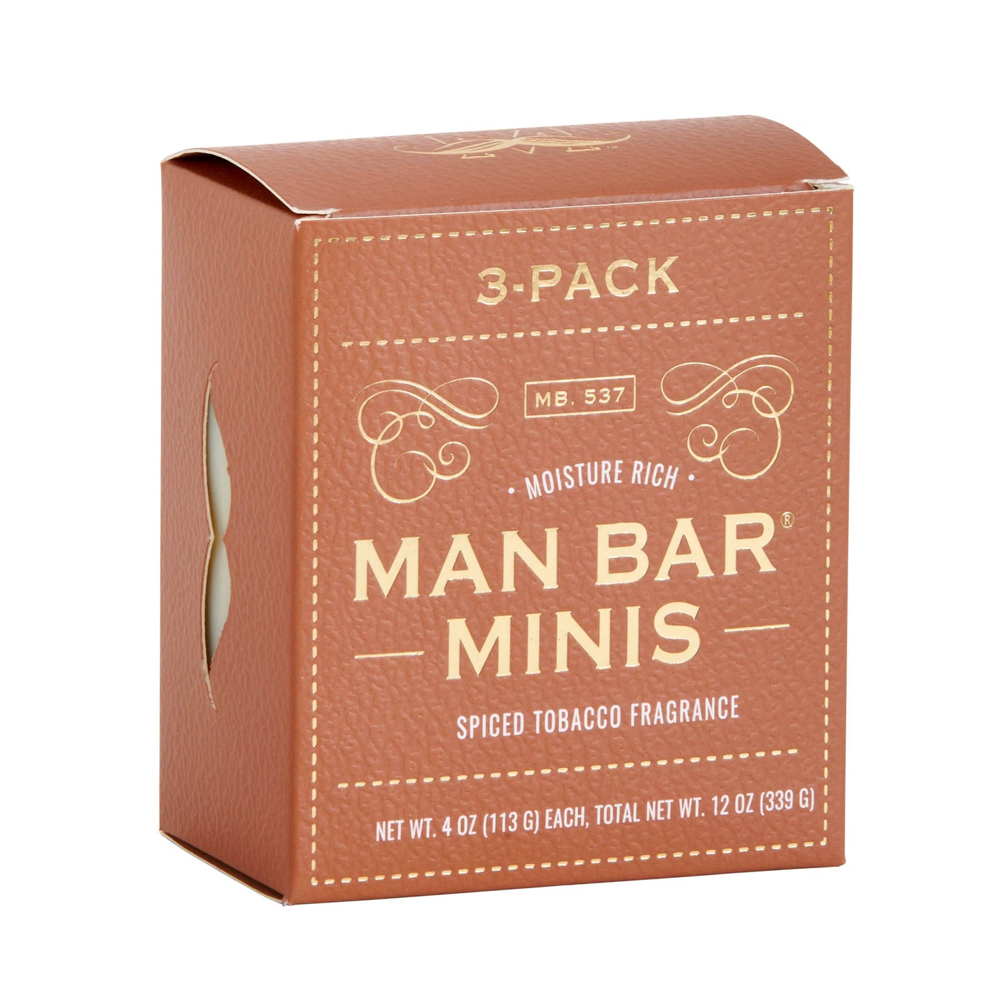 Man Bar Mini set of 3- 4oz Spiced Tobacco