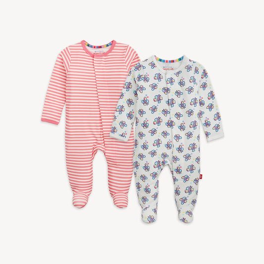 Cloudstretch Footie Bundle 2-Pack Butterfly Multi
