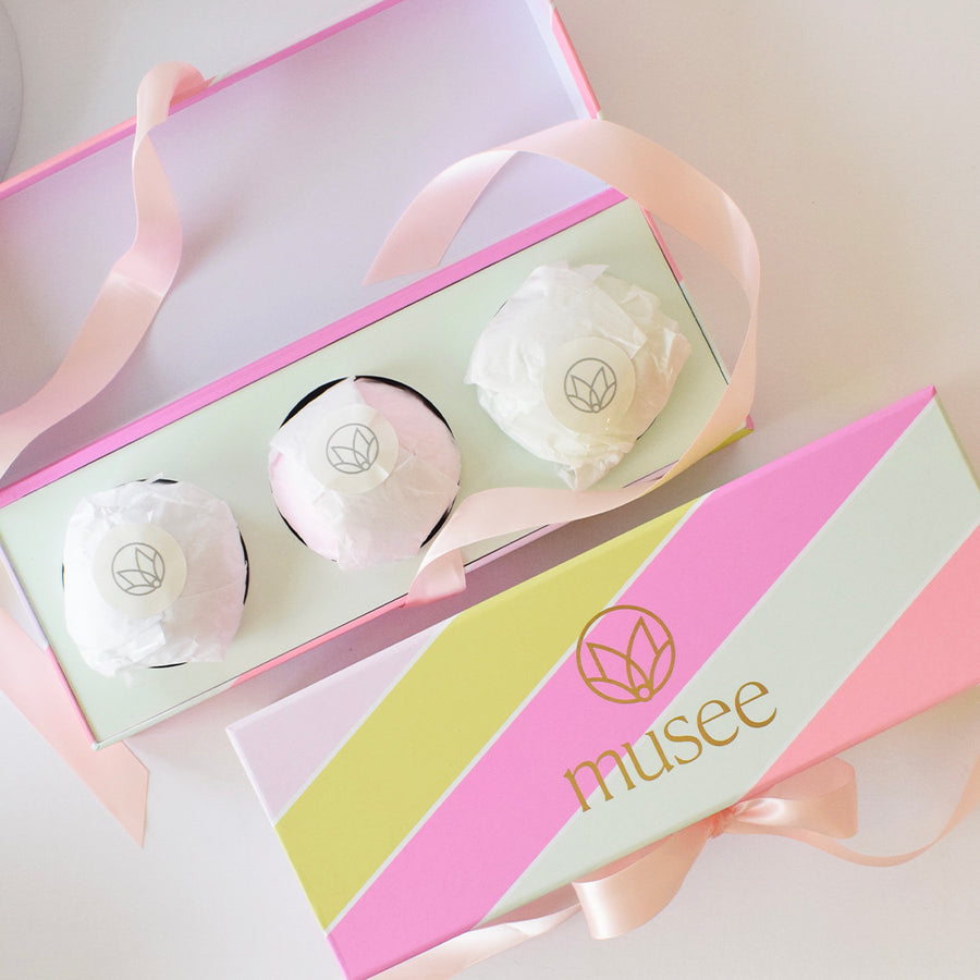 Colorful Three Bath Bomb Set