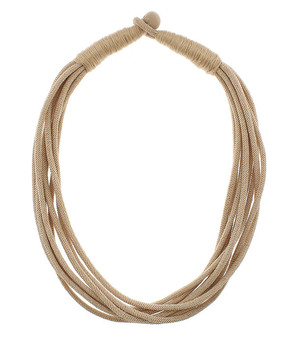 2MM Multi Rope Necklace in Tan