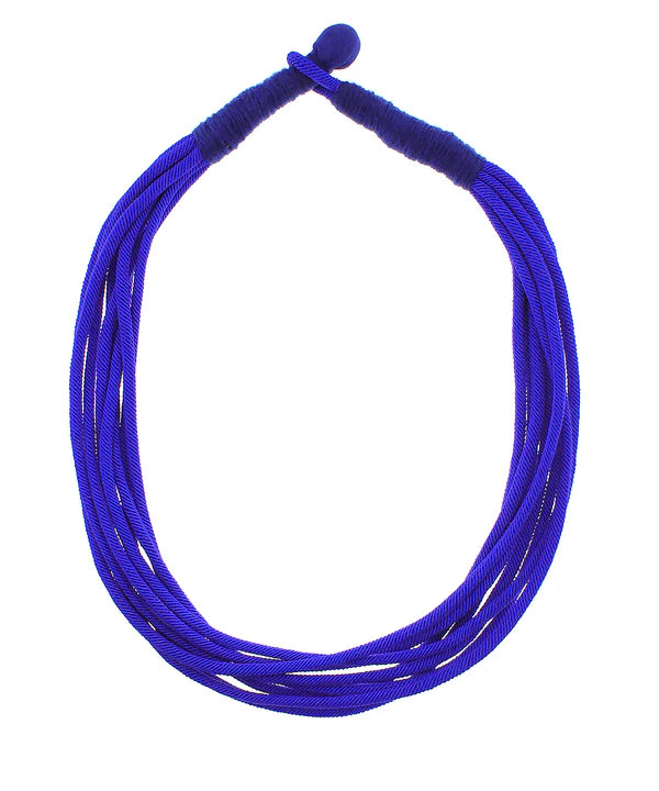 2MM Multi Rope Necklace in Royal Blue