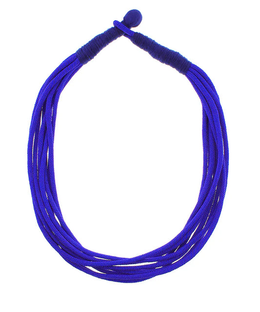 2MM Multi Rope Necklace in Royal Blue