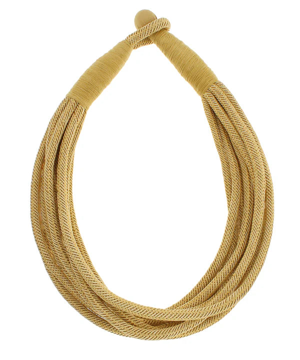 Multi Strand Rope Necklace in Gold