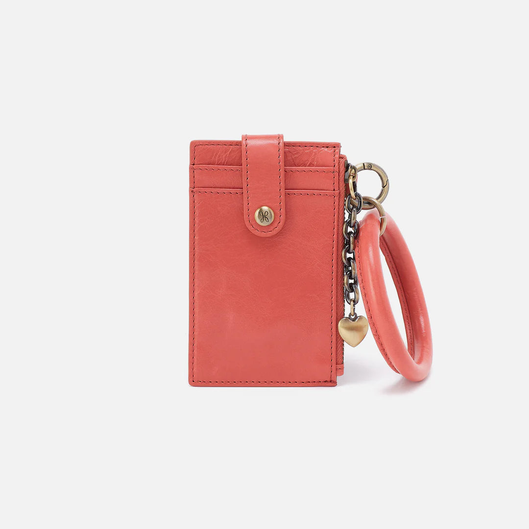 Ring Credit Card Wristlet in Pink Mirage