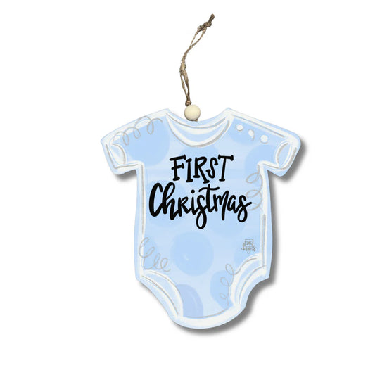Baby's First Christmas Ornament Blue