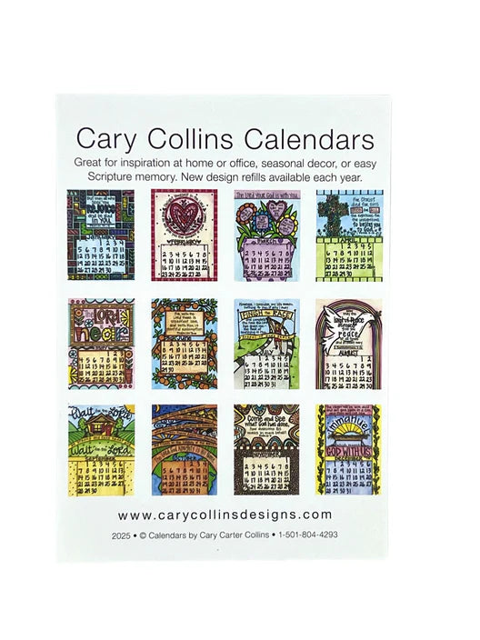 Cary Collins 2025 Calendar in Acrylic Frame