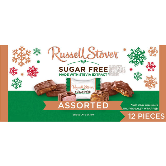 6.2oz Sugar Free Assorted Wrapped Chocolate Christmas Box