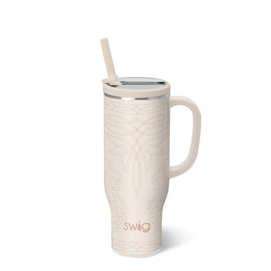 Saddle Stitch Cream Mega Mug 30oz