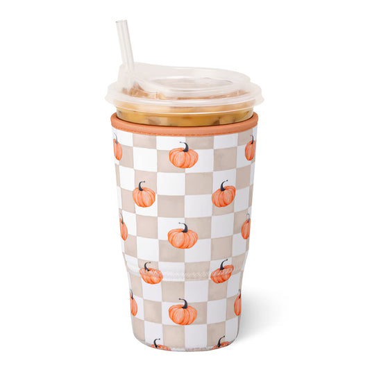 Pumpkin Check Iced Cup Coolie (Large)