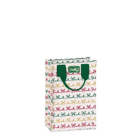 Christmas Bows Reusable Gift Bag (Tall)