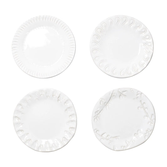 Vietri Incanto Stone White Dinner Plate