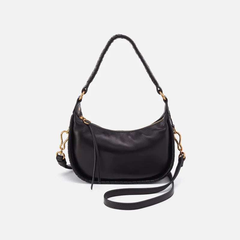 Mia Crescent Small Hobo in Black