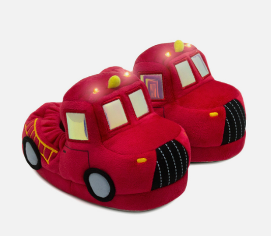 Light-Up Fire Truck Slippers